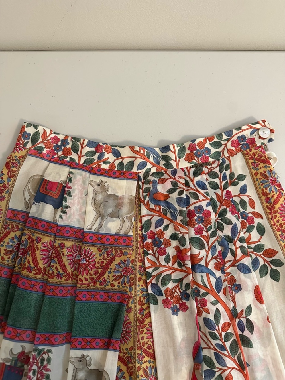 Vintage Geiger Austria Scenic Novelty Print Maxi Skirt Size 10 Folklore Rare - Picture 4 of 11